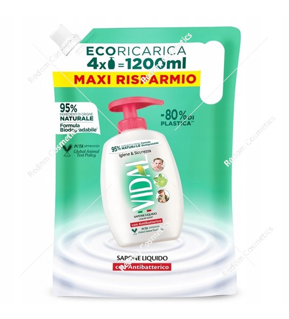 Vidal mydło w płynie Antibacterial uzupełnienie 1.2 litra