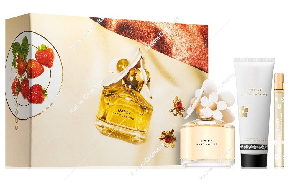 Marc Jacobs Daisy woda toaletowa 100 ml spray + woda toaletowa 10ml + balsam do ciała 75ml