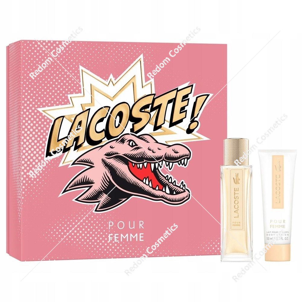 Lacoste Pour Femme woda perfumowana 50 ml spray+  balsam do ciała 50 ml