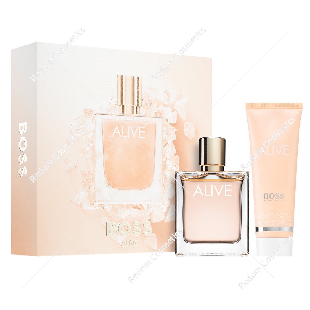 Boss Alive woda perfumowana 50 ml + perfumowane mleczko do rąk i ciała 75 ml
