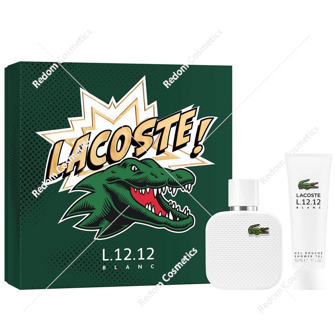 Lacoste Eau de Lacoste L.12.12 Blanc woda toaletowa 50 ml + perfumowany żel pod prysznic 50 ml