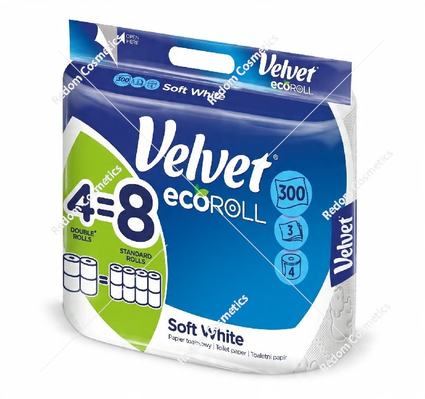 Velvet ecoroll papier toaletowy bezzapachowy 4 rolki