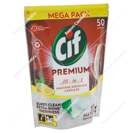 Cif Premium kapsułki do zmywarki All in 1 50 sztuk