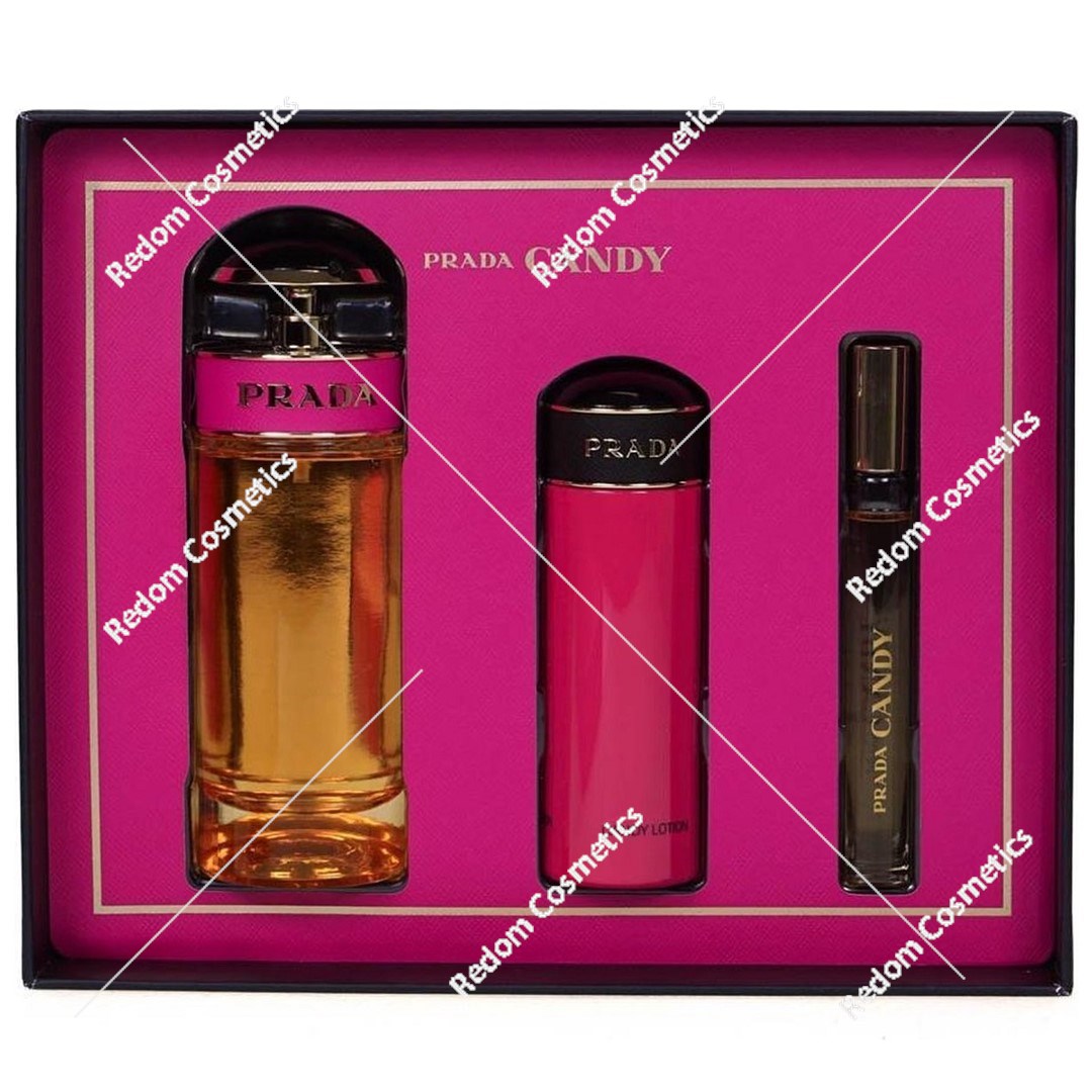 Prada Candy woda perfumowana 80 ml spray + woda perfumowana 10 ml + balsam do ciała 75 ml