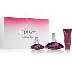 Calvin Klein Euphoria woda perfumowana 100 ml + woda perfumowana 30 ml + balsam do ciała 100 ml