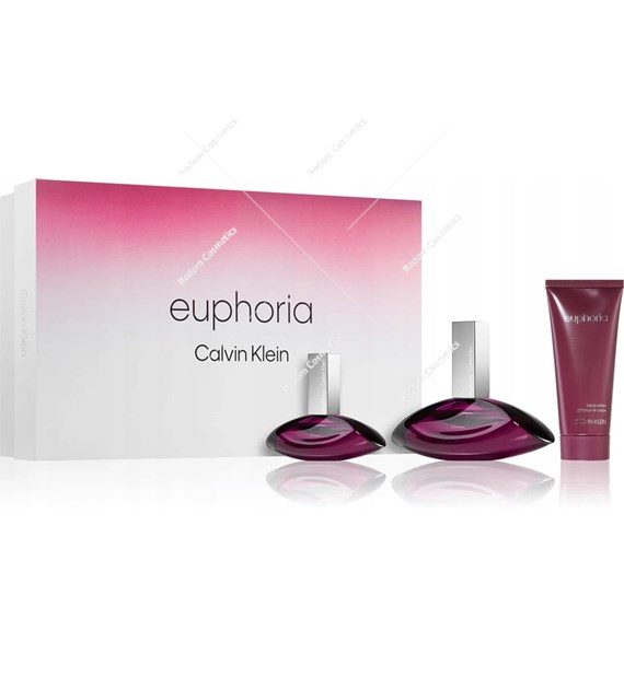 Calvin Klein Euphoria woda perfumowana 100 ml + woda perfumowana 30 ml + balsam do ciała 100 ml