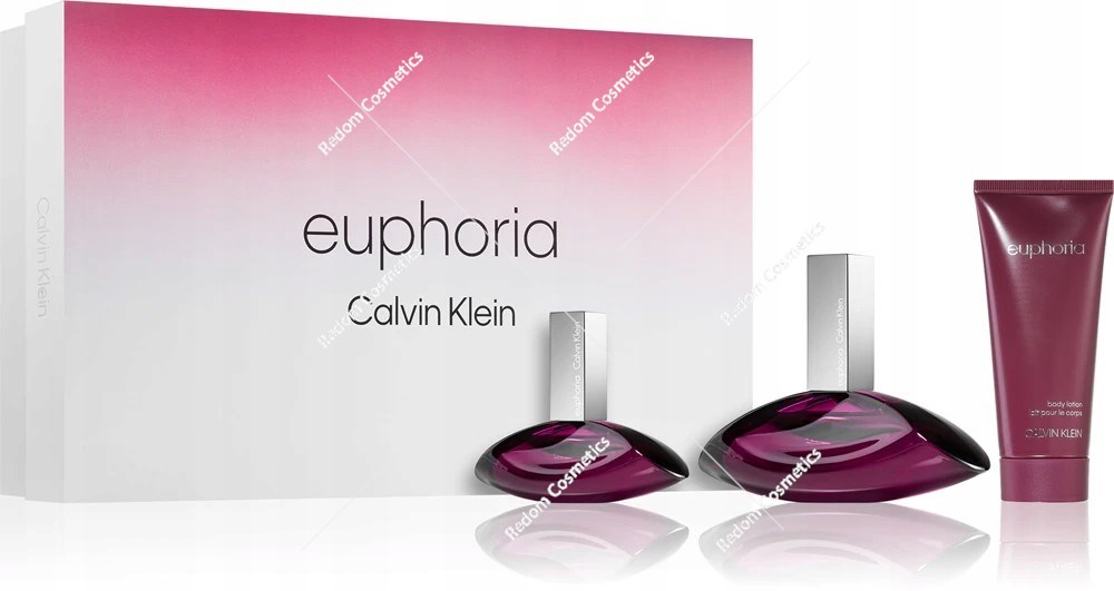 Calvin Klein Euphoria woda perfumowana 100 ml + woda perfumowana 30 ml + balsam do ciała 100 ml
