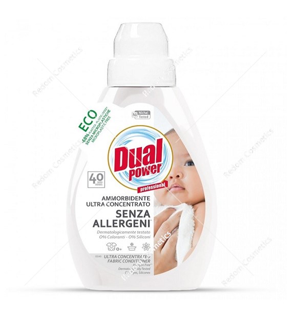 DUAL POWER Ultra koncentrat do płukania tkanin Allergic 40 płukań 600 ml