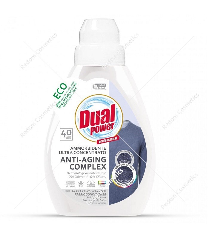 DUAL POWER Ultra koncentrat do płukania tkanin Anti-aging 40 płukań 600 ml