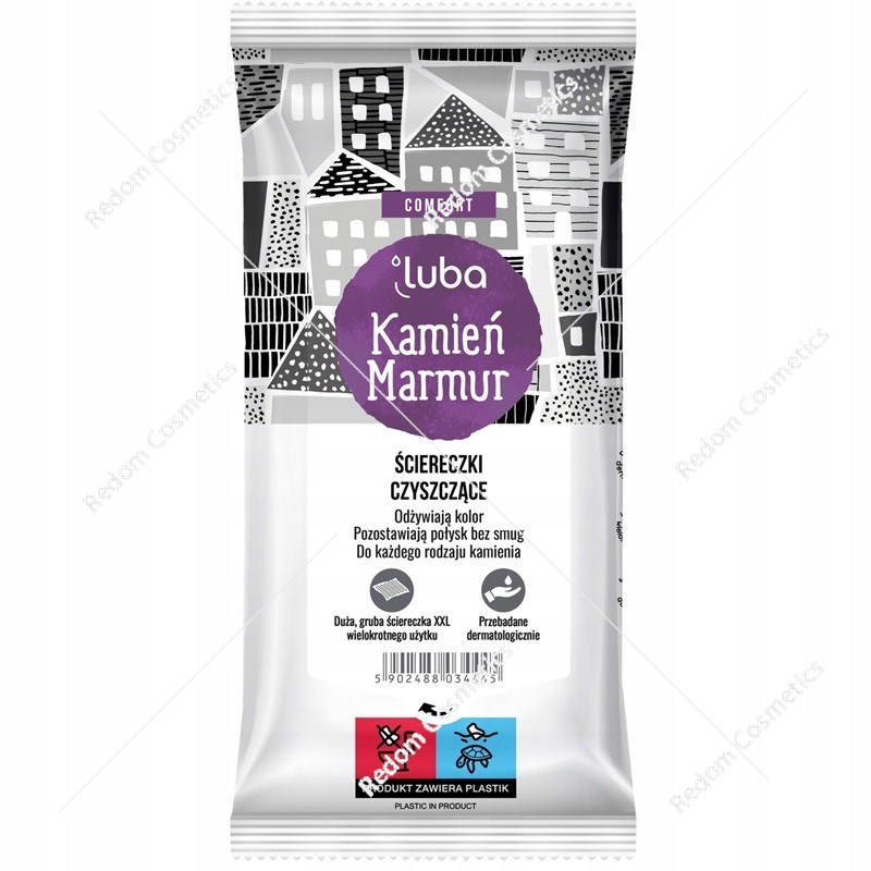 Luba ściereczki kamień, marmur włóknina w opakowaniu 32 sztuki