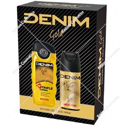 Denim Gold zestaw dezodorant 150 ml + żel pod prysznic 250 ml