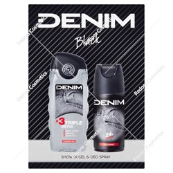 Denim Black zestaw dezodorant 150 ml + żel pod prysznic 250 ml