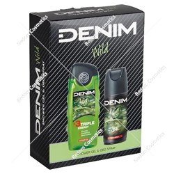 Denim Wild zestaw dezodorant 150 ml + żel pod prysznic 250 ml