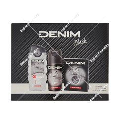 Denim Black zestaw woda po goleniu 100 ml + dezodorant 150 ml + żel pod prysznic 250 ml