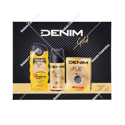 Denim Gold zestaw woda po goleniu 100 ml + dezodorant 150 ml + żel pod prysznic 250 ml