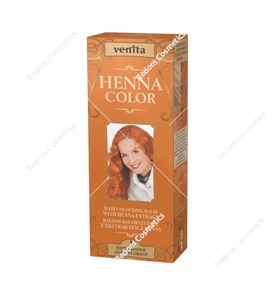 Venita Henna ziołowy balsam koloryzujący 3 Ognisty Oranż