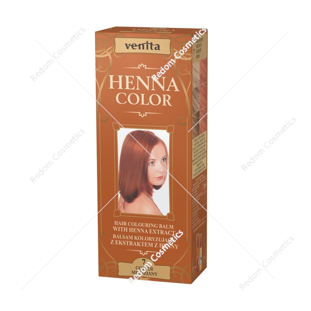 Venita Henna ziołowy balsam koloryzujący 7 Miedziany