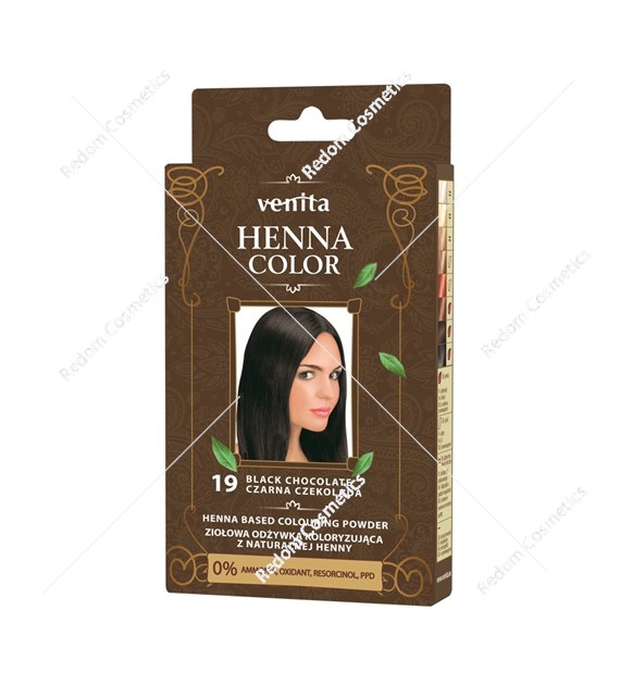 Venita Henna w proszku color 19 Czarna Czekolada