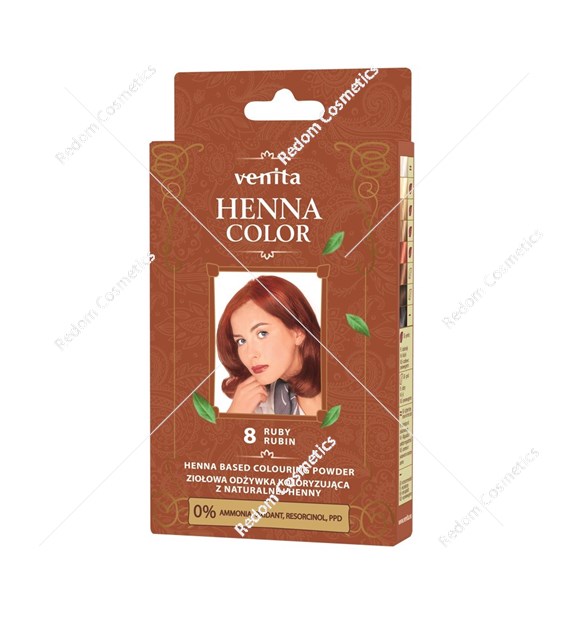 Venita Henna w proszku color 8 Rubin