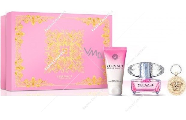 Versace Bright Crystal woda toaletowa 90 ml + balsam do ciała 100 ml + brelok