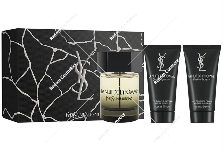 Yves Saint Laurent La nuit de L'Homme woda toaletowa 100 ml + 2 x żel pod prysznic 50 ml