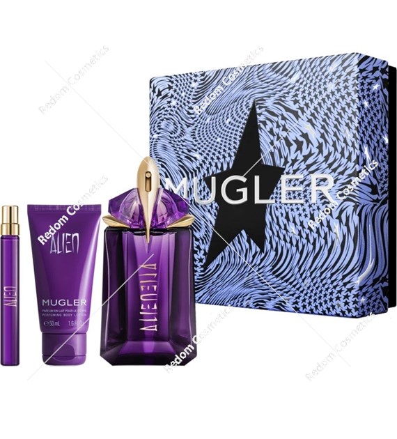 Mugler Alien woda perfumowana 60 ml + woda perfumowana 10 ml+ balsam do ciała 50 ml