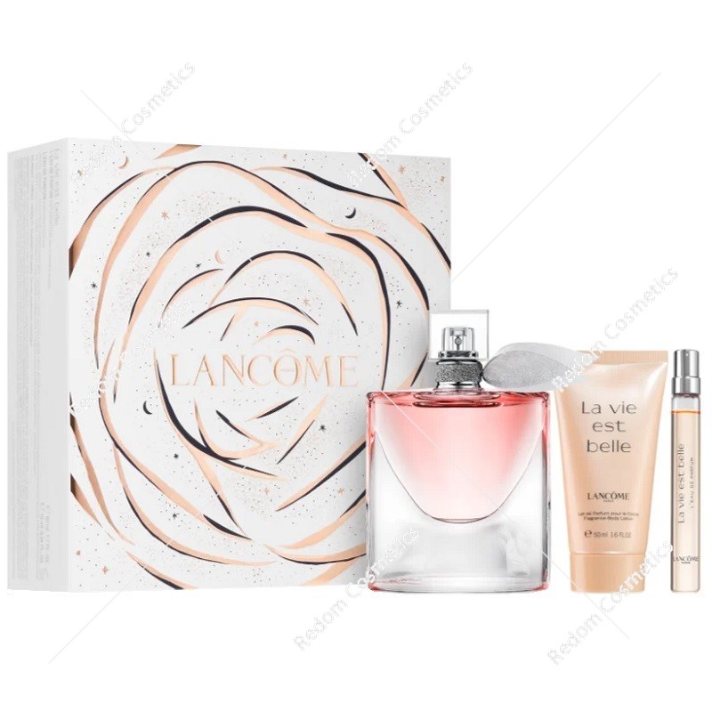 Lancome La Vie Est Belle woda perfumowana 50 ml + woda perfumowana 10 ml + balsam do ciała 50 ml