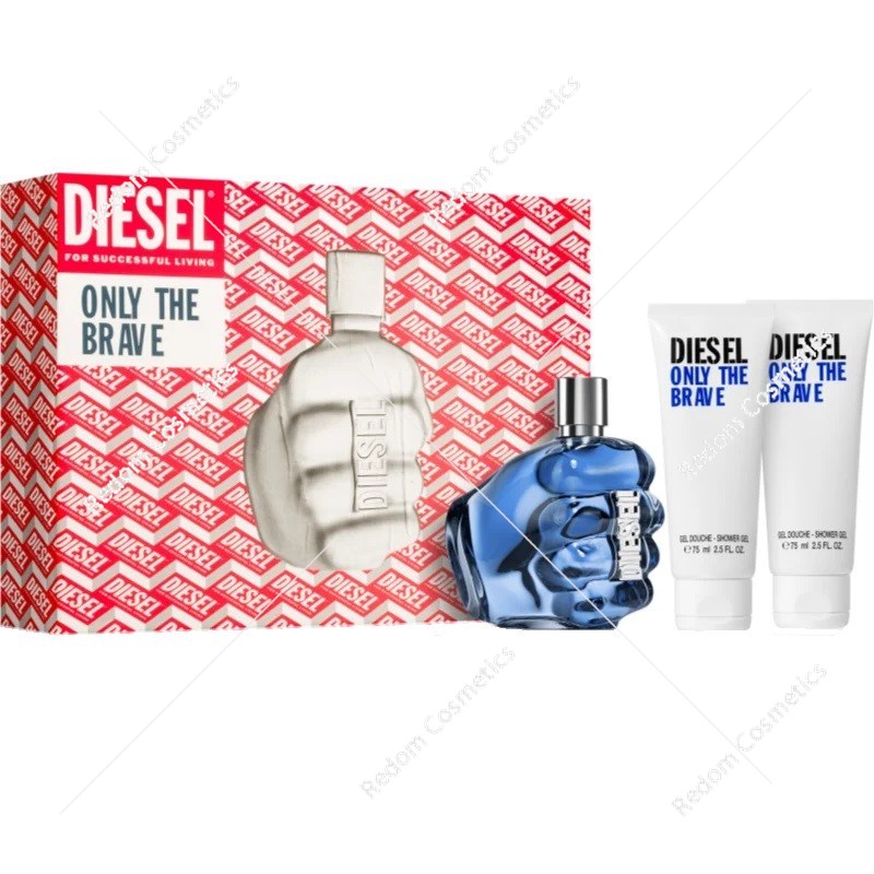 Diesel Only Brave woda toaletowa dla mężczyzn 125 ml + żel pod prysznic 2 x 75 ml