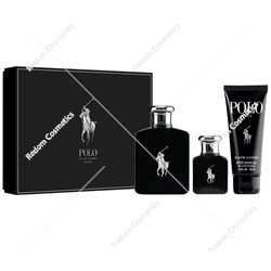 Ralph Lauren Polo Black woda toaletowa 125 ml + woda toaletowa 40 ml + żel po goleniu 100 ml