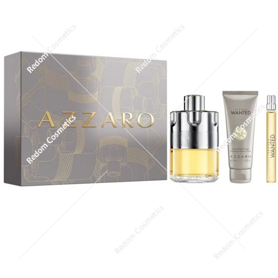 Azzaro Wanted męska woda toaletowa 100 ml + woda toaletowa 10 ml + szampon 75 ml