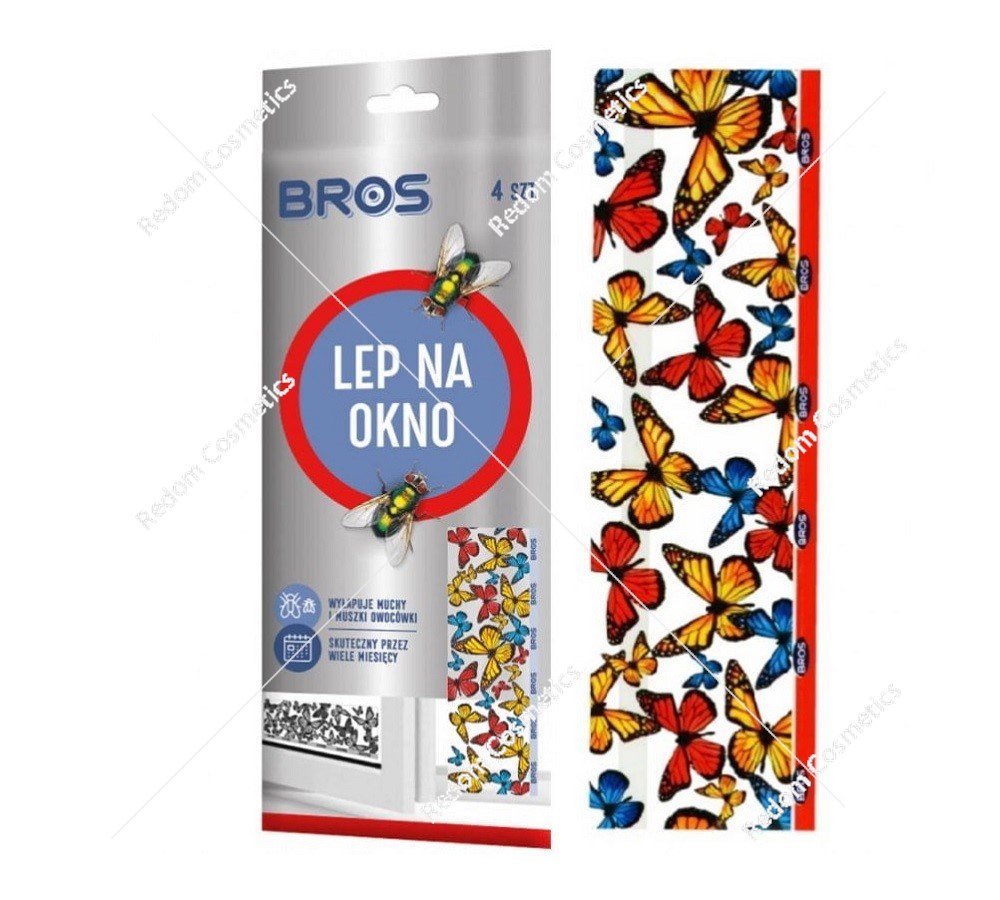 Bros lep na okno muchy muszki owocówki 4 sztuki