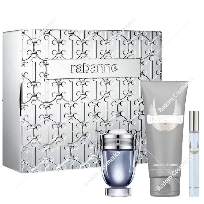 Paco Rabanne Invictus woda toaletowa dla mężczyzn 100 ml + woda toaletowa 10 ml + żel pod prysznic 100 ml