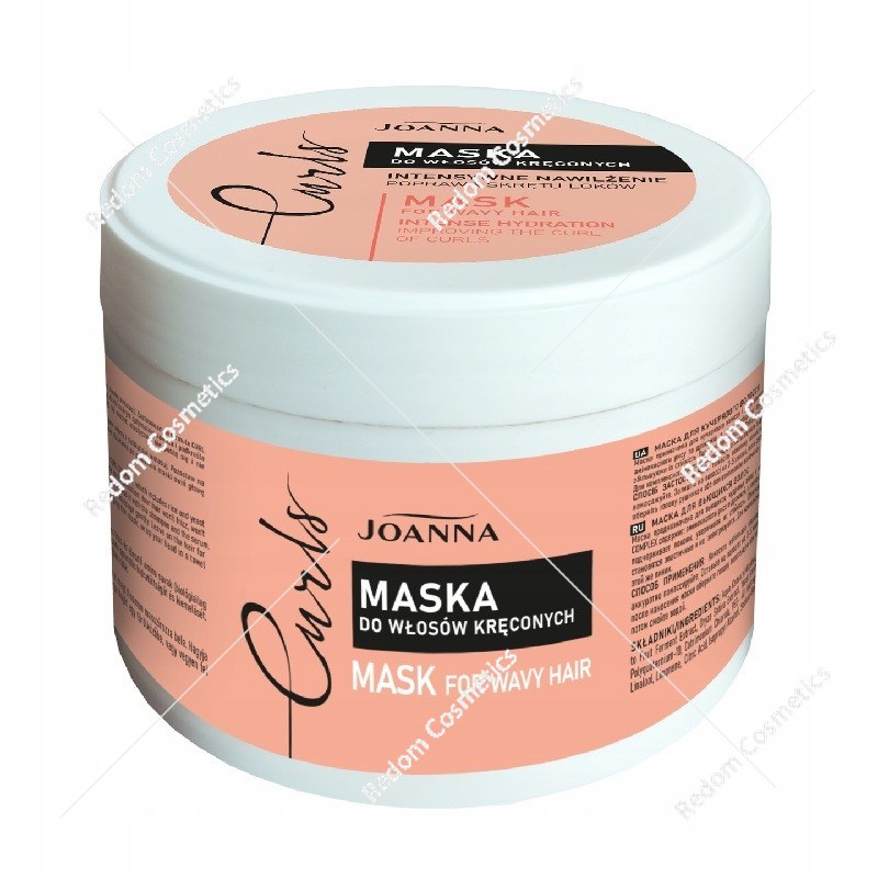 Joanna Curls maska do włosów kręconych nawilżająca poprawa skrętu loków 300 g