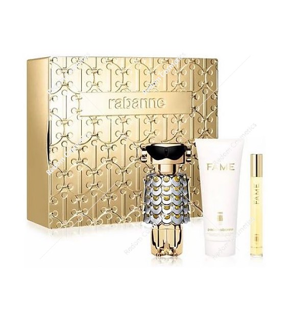 Paco Rabanne Fame woda perfumowana dla kobiet 80 ml + woda perfumowana 10 ml + balsam do ciała 100 ml