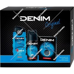 Denim Original zestaw dezodorant 150 ml + żel pod prysznic 250 ml+ płyn po goleniu 100ml