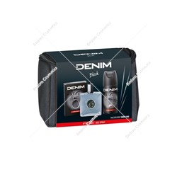 Denim Black zestaw  płyn po goleniu 100ml + dezodorant 150 ml + kosmetyczka