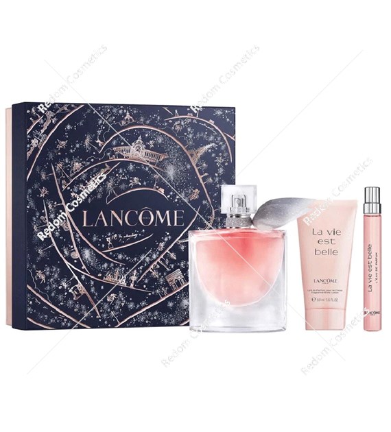 Lancome La Vie Est Belle woda perfumowana dla kobiet 50 ml + woda perfumowana 10 ml + balsam do ciała 50 ml