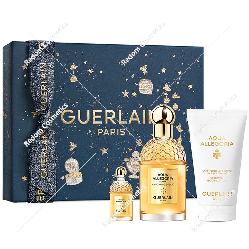 Guerlain Aqua Allegoria Mandarine Basilic Forte woda perfumowana dla kobiet 75 ml + woda perfumowana 7,5 ml + balsam do ciała 75 ml