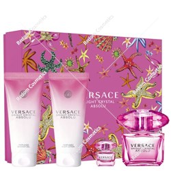 Versace Bright Crystal Absolu woda perfumowana dla kobiet 90 ml + woda perfumowana 5 ml + balsam do ciała 100 ml + żel pod prysznic 100 ml