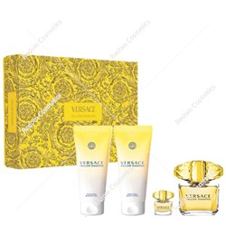 Versace Yellow Diamond woda toaletowa dla kobiet 90 ml + woda toaletowa 5 ml + balsam do ciała 100 ml+ żel pod prysznic 100 ml