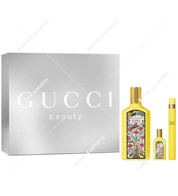 Gucci Flora Gorgeous Orchid woda perfumowana dla kobiet 100 ml + woda perfumowana 10 ml + woda perfumowana mini 5 ml