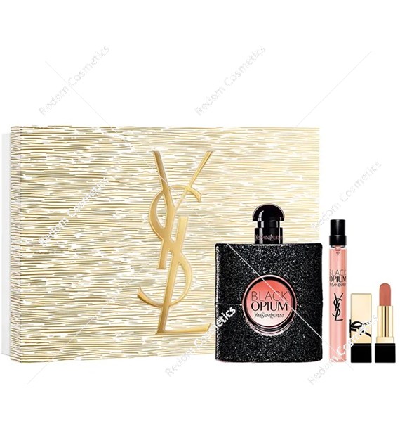 Yves Saint Laurent Black Opium woda perfumowana dla kobiet 90 ml + woda perfumowana 10 ml + mini pomadka 1,3g
