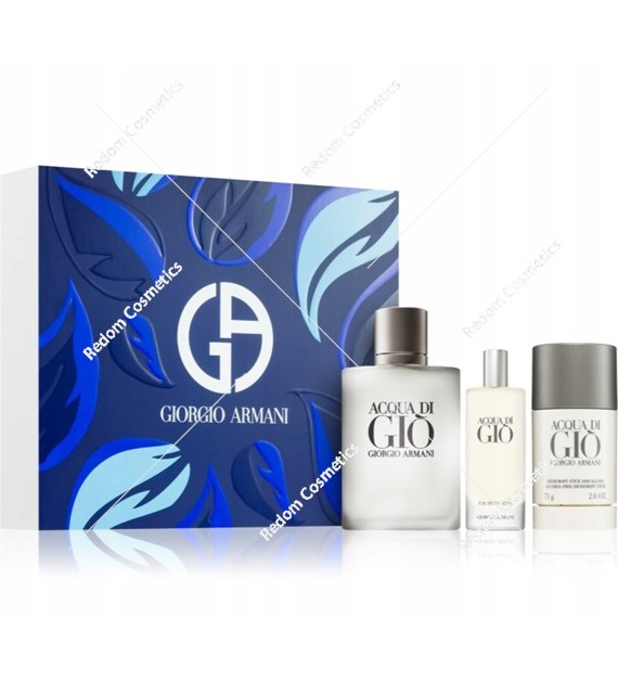Giorgio Armani Acqua Di Gio woda toaletowa dla mężczyzn 100 ml + dezodorant sztyft 75 g + woda toaletowa 15 ml