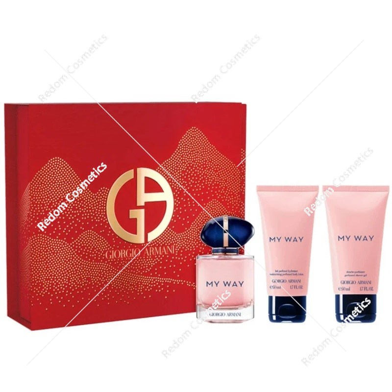 Giorgio Armani MY WAY woda perfumowana dla kobiet 50 ml + balsam do ciała 50 ml + żel pod prysznic 50 ml