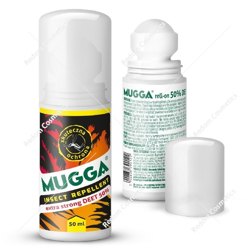 Mugga 50% DEET preparat przeciw insektom roll on 50 ml