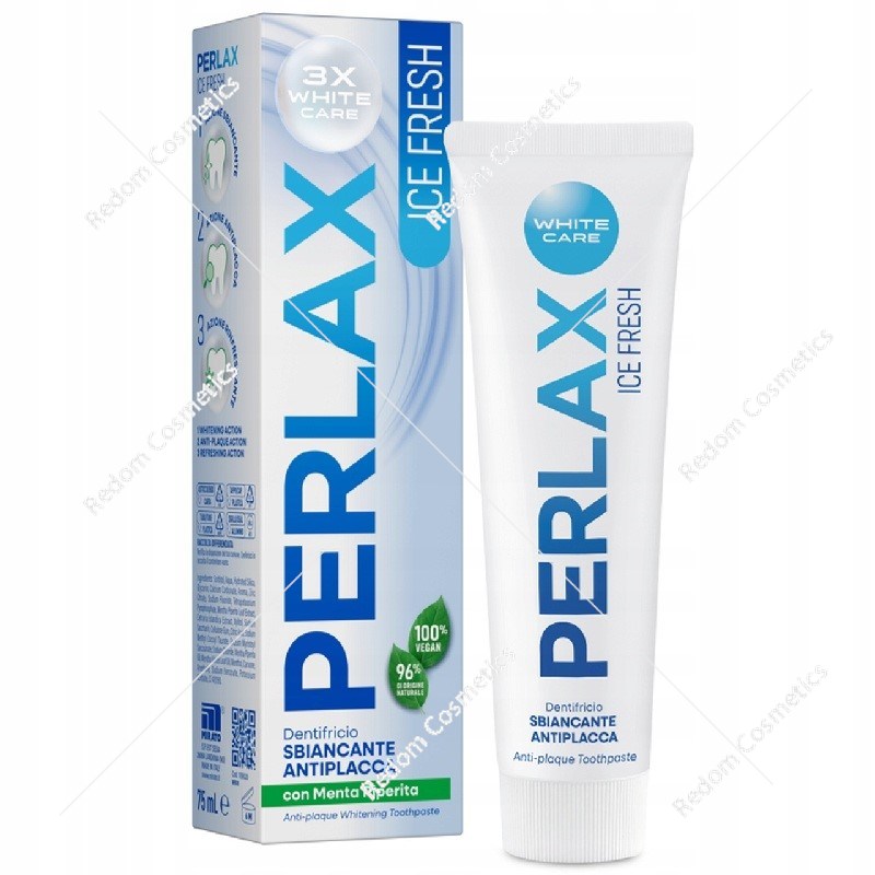 Perlax Ice Fresh pasta do zębów, odświeżający i wybielający efekt 75ml