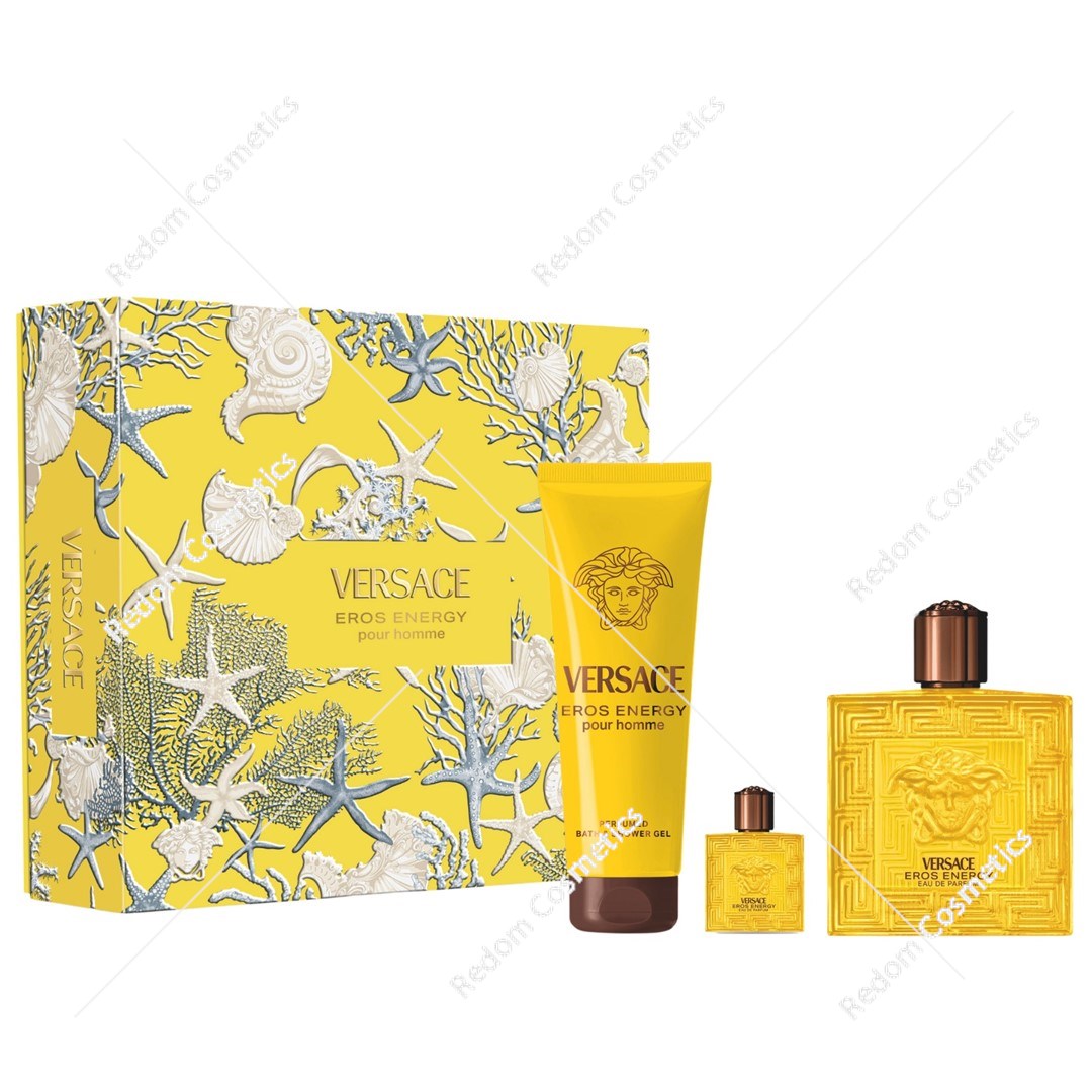 Versace Eros Enrgy woda perfumowana dla mężczyzn 100 ml + woda perfumowana 5 ml + perfumowany żel pod prysznic 150 ml