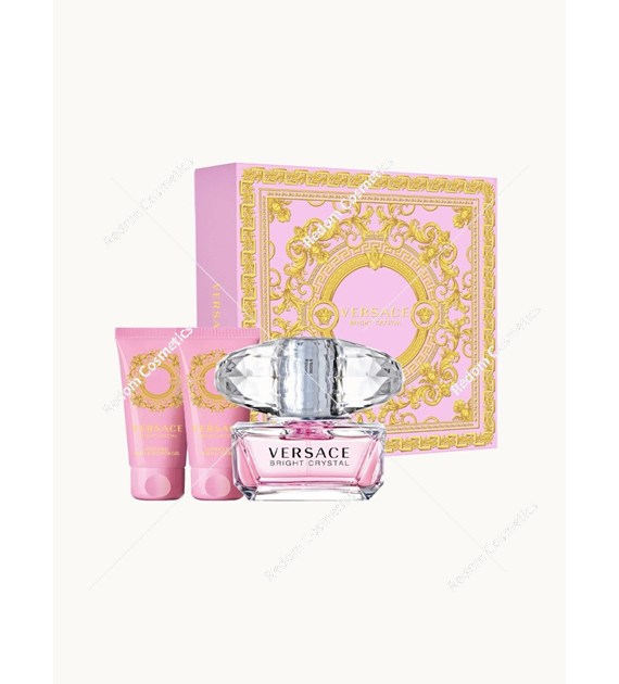 Versace Bright Crystal woda toaletowa dla kobiet 50 ml + balsam do ciała 50 ml + żel pod prysznic 50 ml