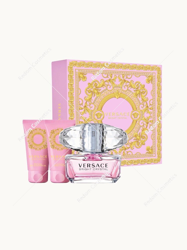 Versace Bright Crystal woda toaletowa dla kobiet 50 ml + balsam do ciała 50 ml + żel pod prysznic 50 ml