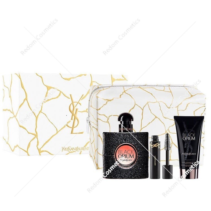 Yves Saint Laurent Black Opium woda perfumowana dla kobiet 50 ml + mleczko do ciała 50 ml + mini pomadka 1,3g